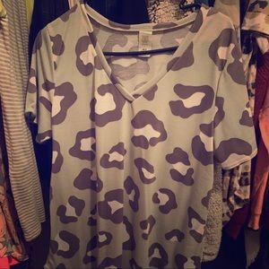 Mint, Grey, White Leopard Tunic